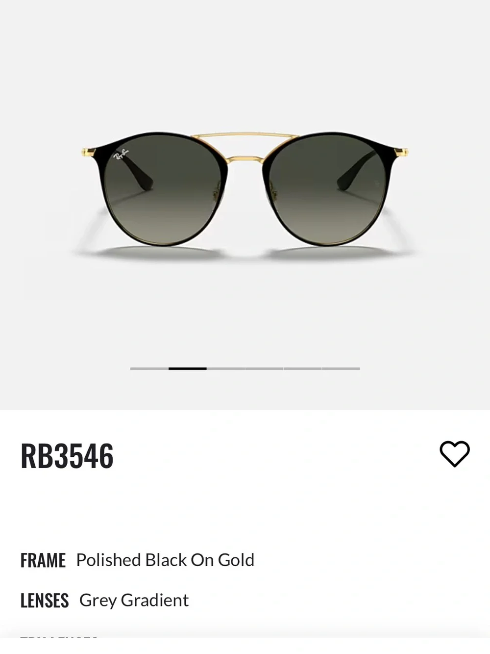 Ray-Ban Sunglasses with Gold Frame #3546. Great condition!